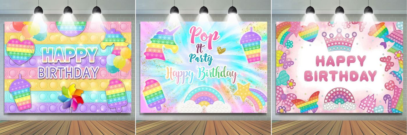 lofaris pop it birthday backdrop