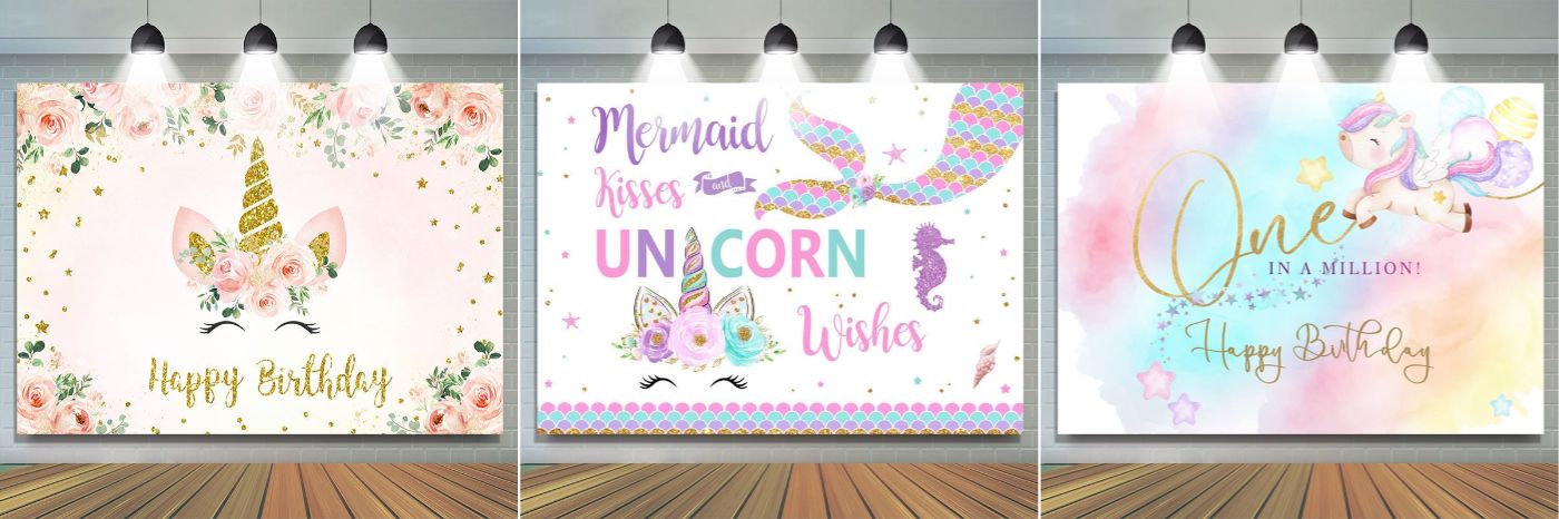 lofaris unicorn birthday backdrop