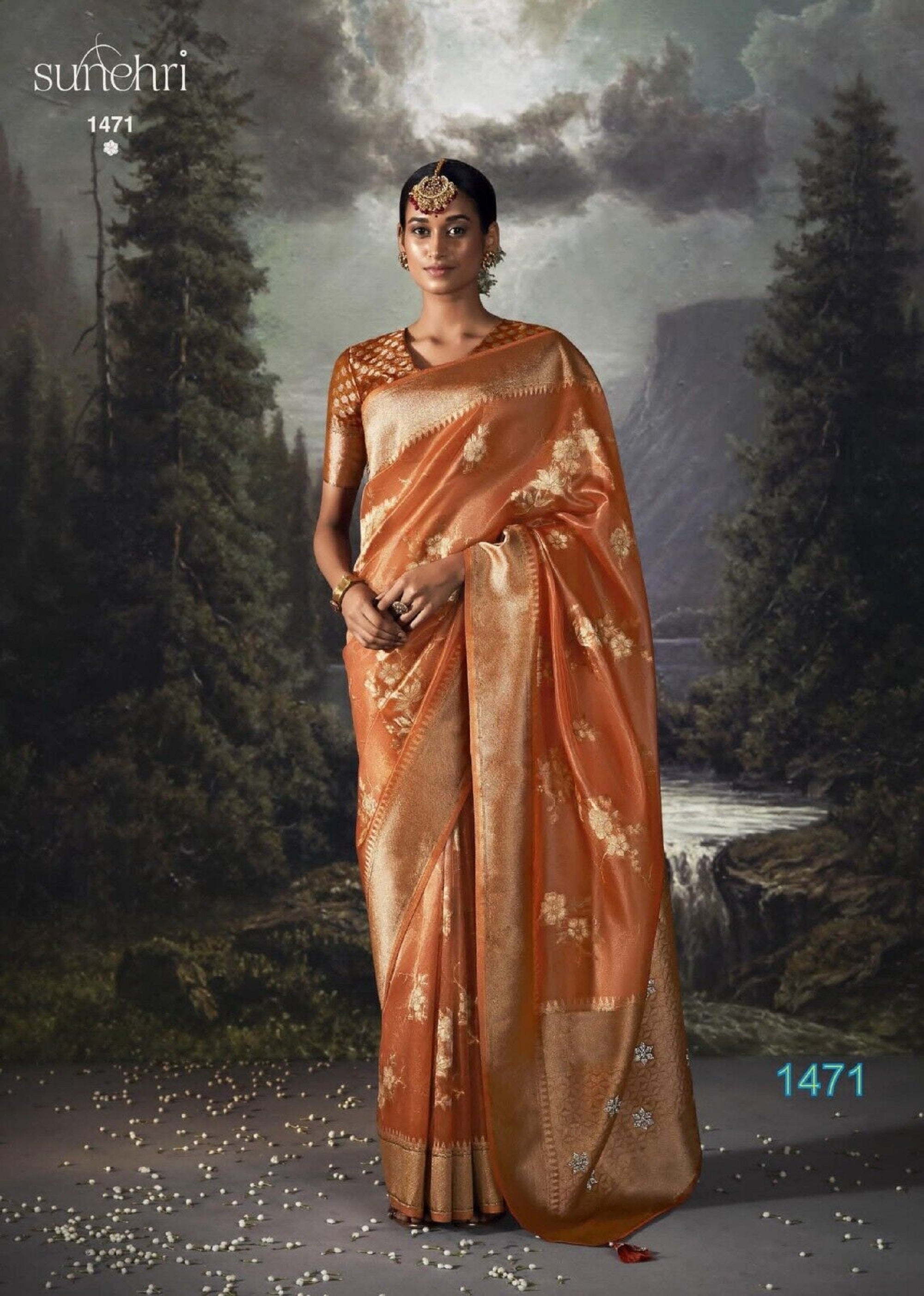 Traditional Designer Pure Organza Zari Weaving Sari In Trending Fancy Blouse, Bollywood Classic Wedding Wear Ethnic Sari For Women 11-RJ94