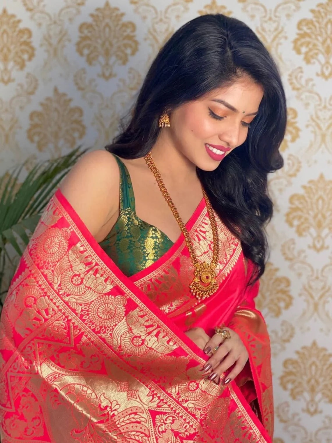 New Indian  Pure Silk Zari Golden Weaving Rich Pallu Sari & Beautiful Function Wear Ethnic Fancy Saree 11-VV78