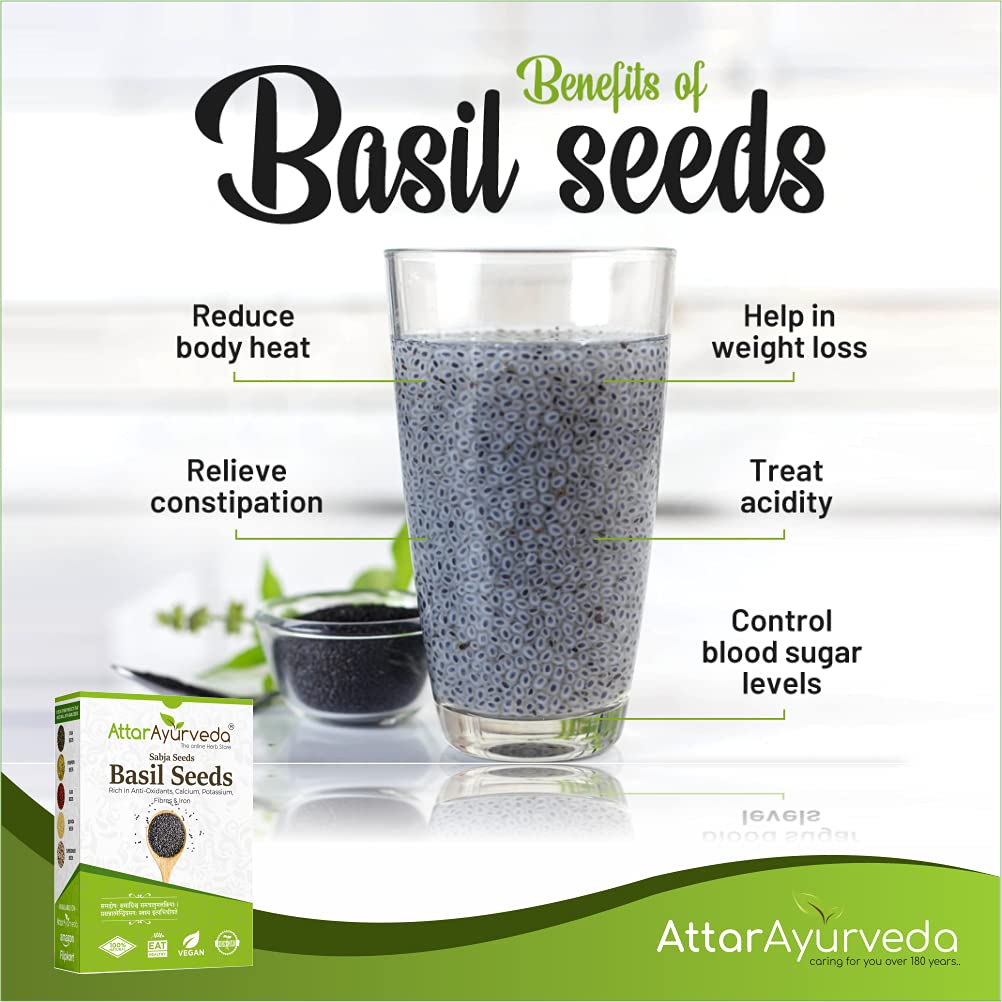 Attar Ayurveda Sabja Basil Seeds