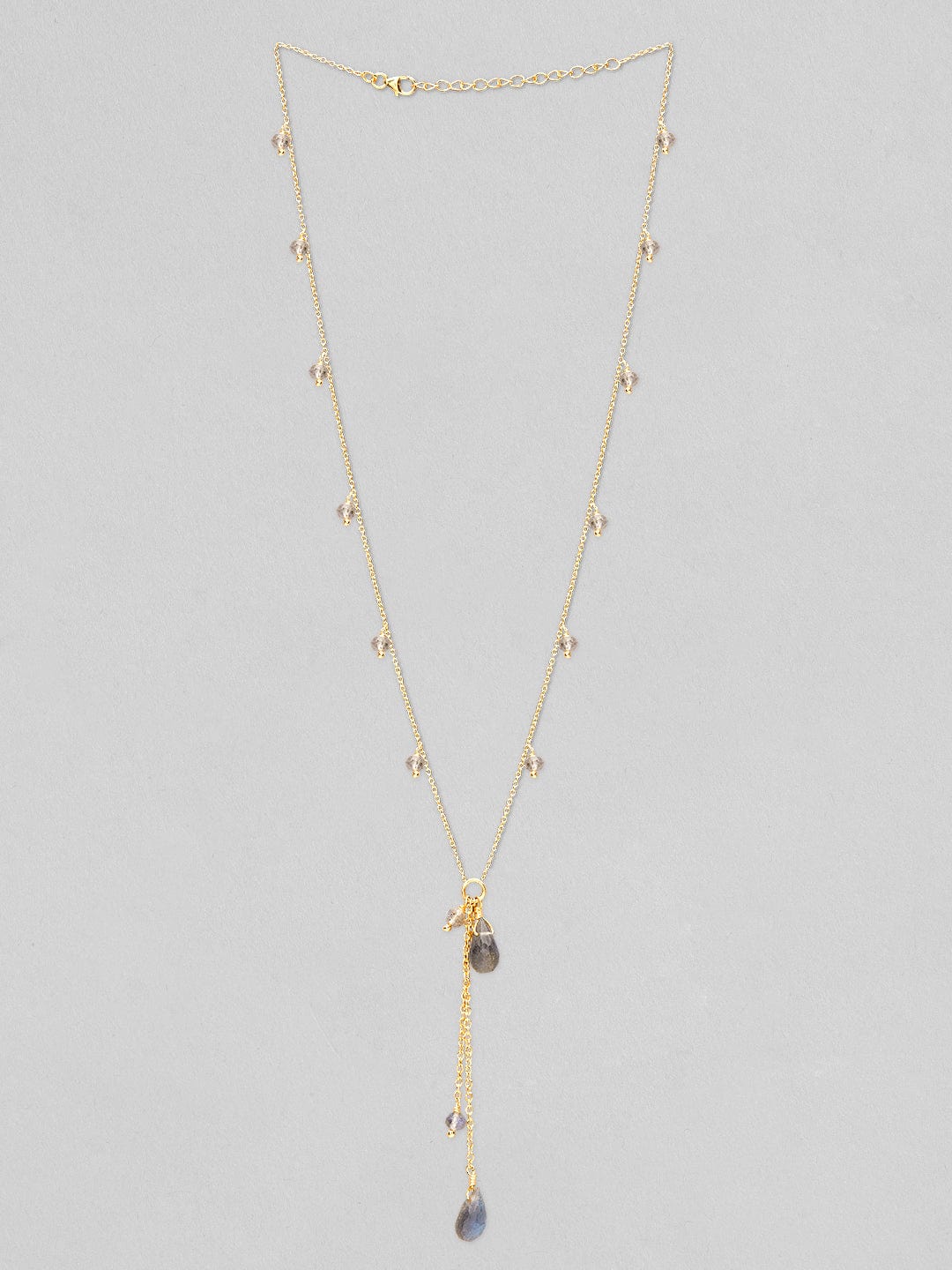 Rubans 925 Silver The Delightful Beads Chain Pendant Necklace - Gold Plated