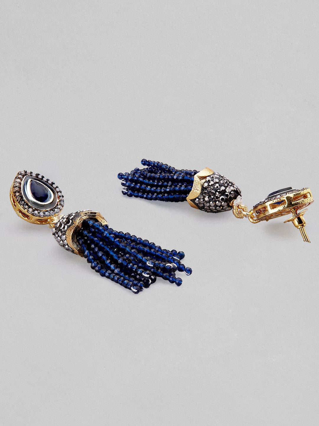 Rubans Necklace Set With Royal Blue beads And Elegant Design