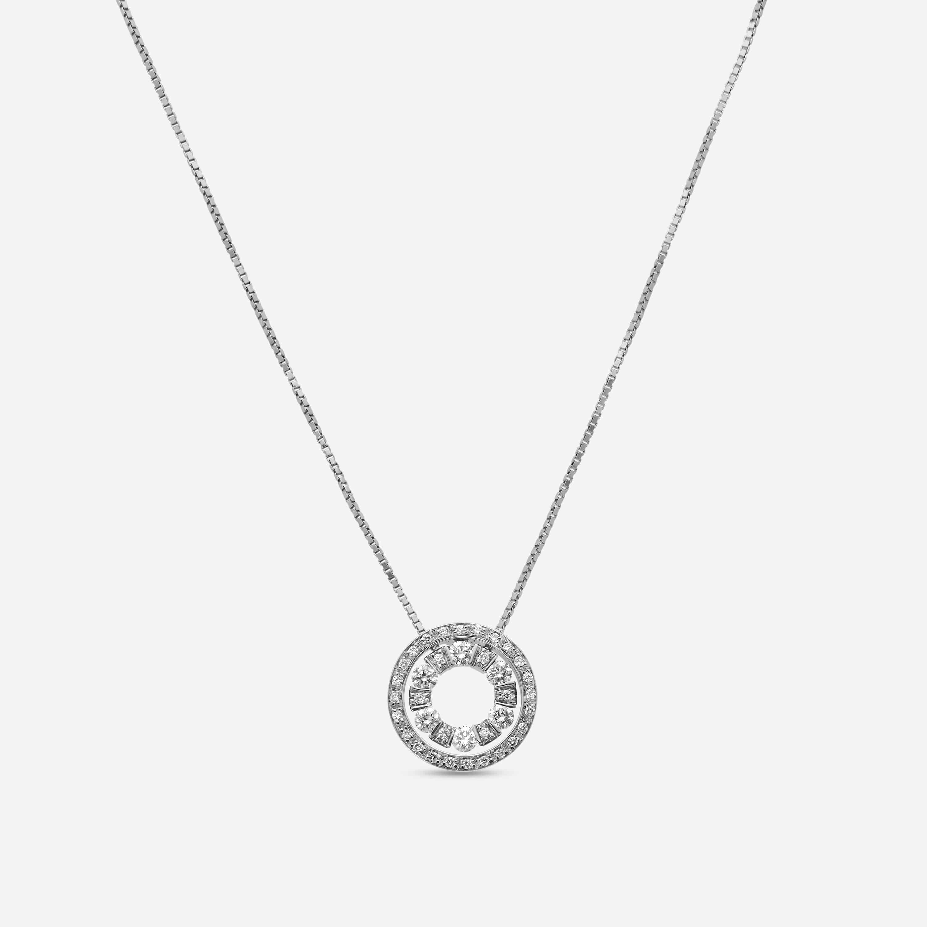 Damiani 18K White Gold, Diamond 0.49ct. tw. Pendant Necklace