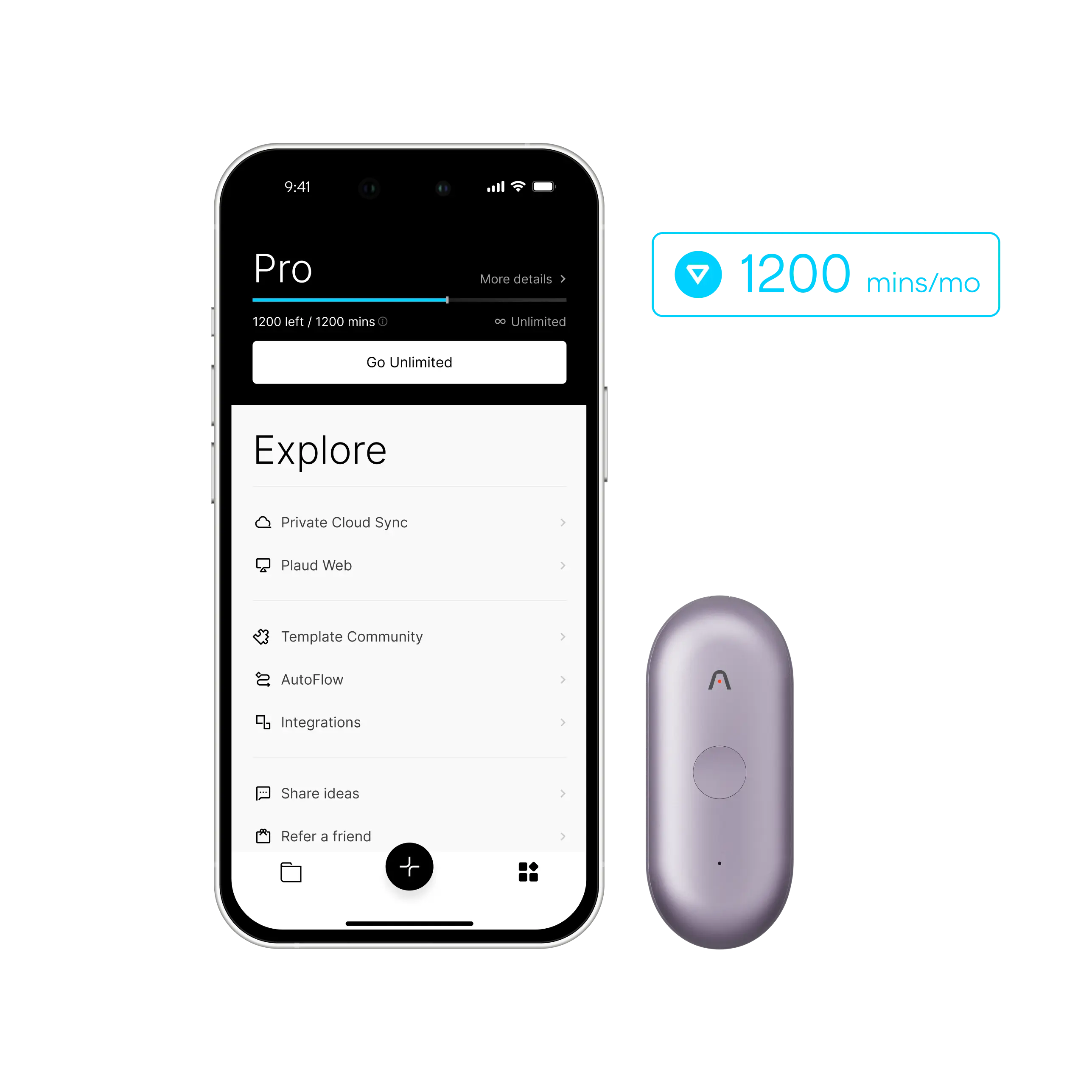 Plaud NotePin S & Plan Pro anual de IA