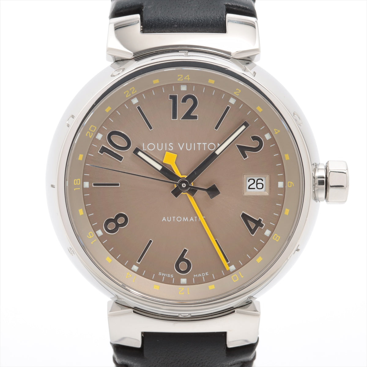 Witton Tambour GMT Q1132 SS Leather AT Brown  Tape