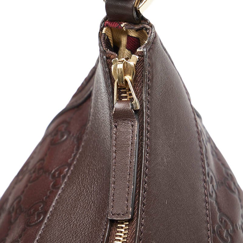Gucci Abbey GG Shima Handbag 189833 Brown Leather  Gucci