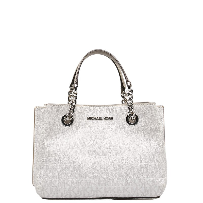 Michael Kors Small Handbag 2WAY Bright White PVC Leather  Michael Kors Small Handbag 2WAY Bright White PVC Leather Ladies Michael Kors