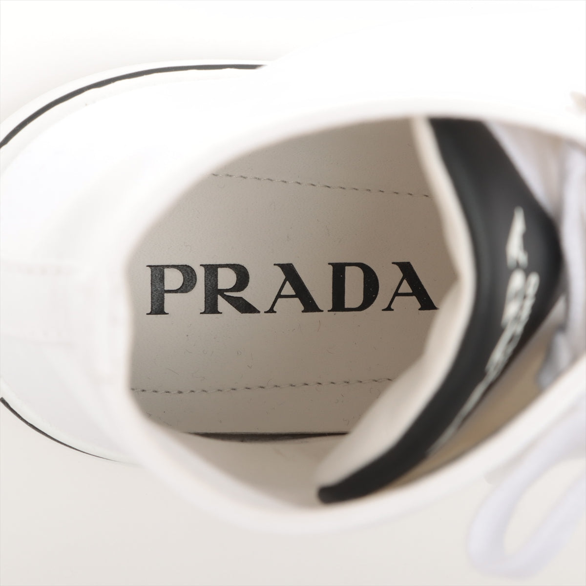 Prada Canvas 6 1/2  White 2TG177 Pointed to