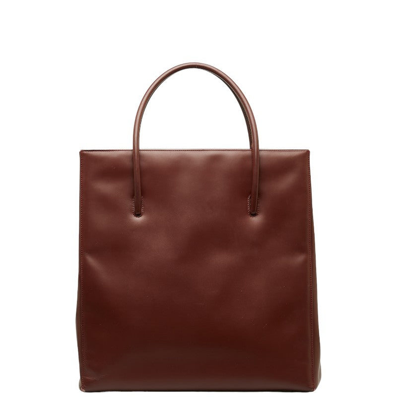 Cartier Masterline Tote Handbag Bordeaux Wine Red Leather  Cartier