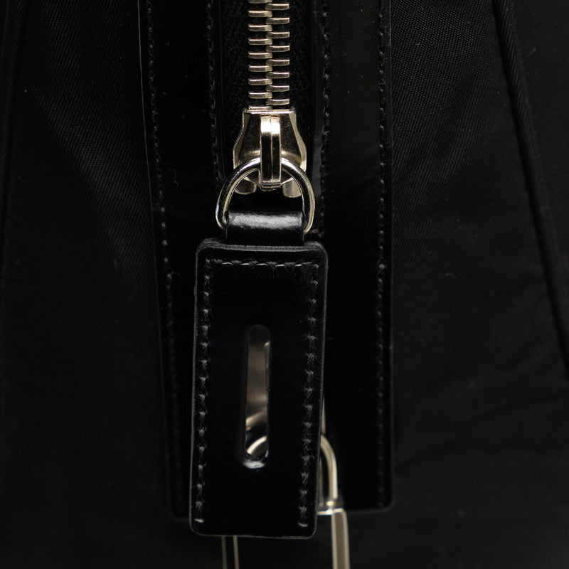 Prada Triangle Logo   Shoulder Bag Black Nylon  Prada