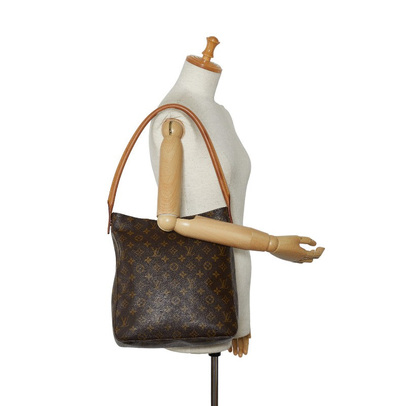 Louis Vuitton Monogram Looping GM Shoulder Bag M51145 Brown PVC Leather  Louis Vuitton