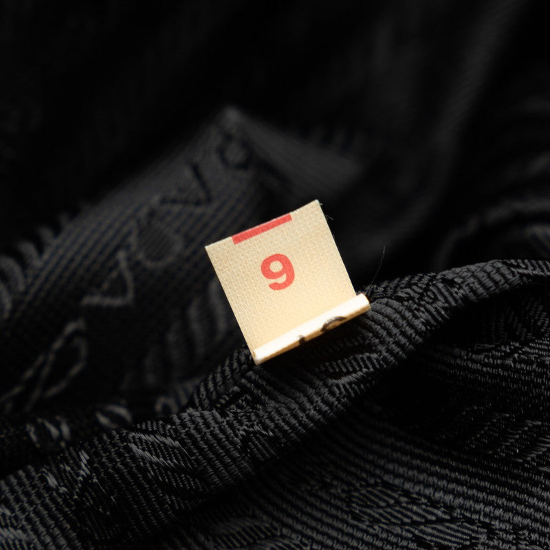 Prada Triangle Logo   Shoulder Bag Black Nylon  Prada