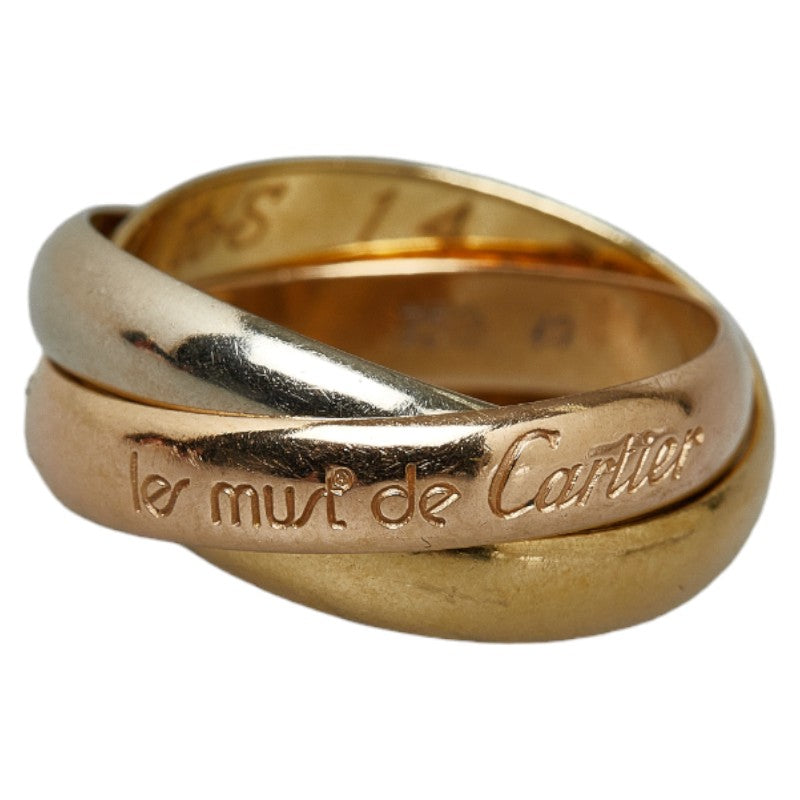 Cartier Trinity Ring Ring #55 K18YG Yellow Gold K18WG White Gold K18PG Pink Gold  Cartier