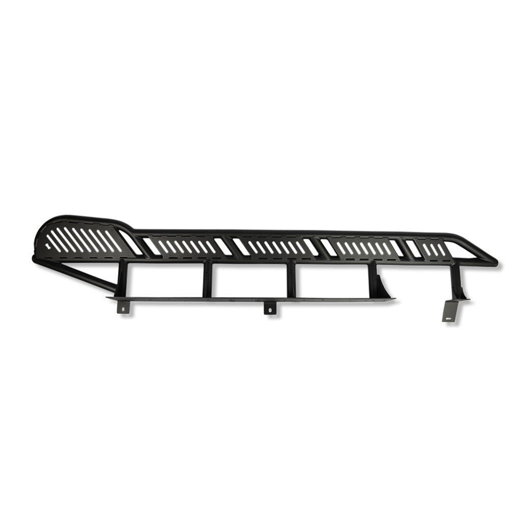 Sliders, Toyota, Tacoma Long Bed, W/ TOP Plates, Black, 2010-21
