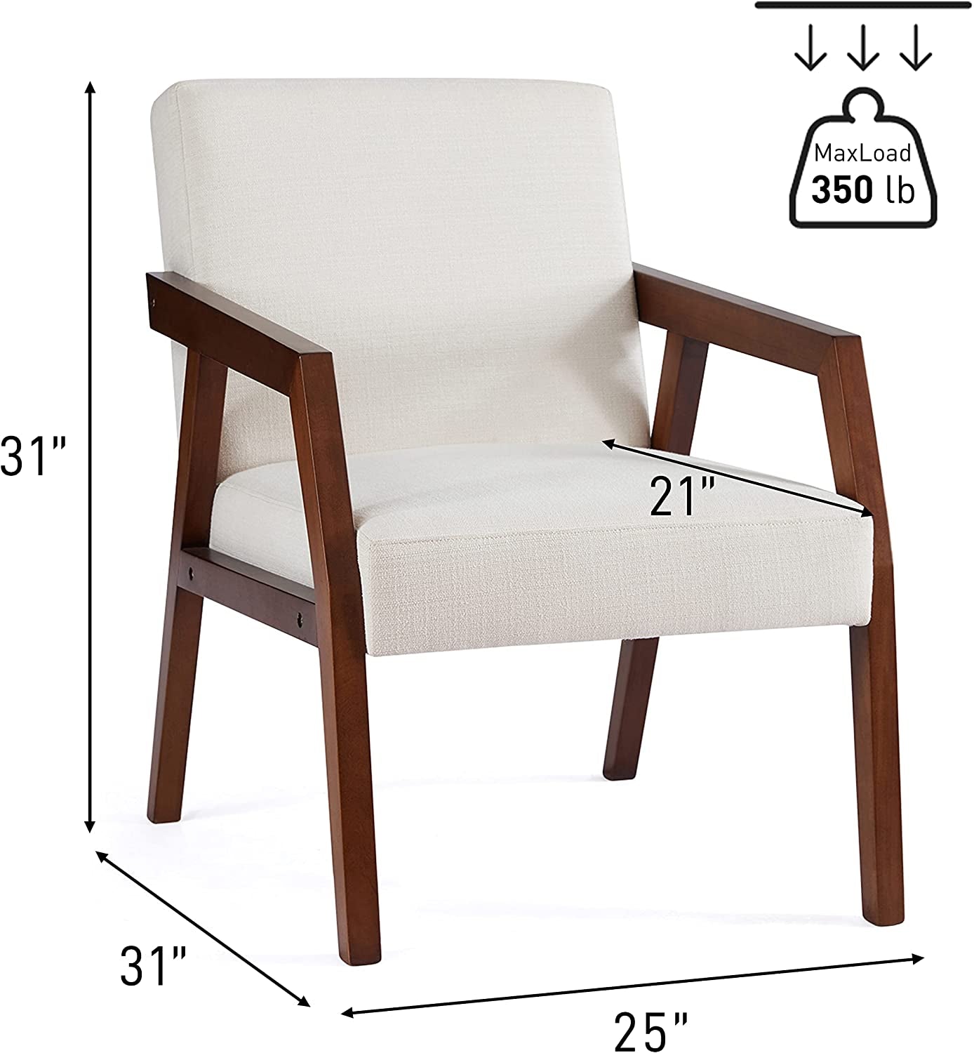 Wooden Mid-Century Modern Accent Arm Chair