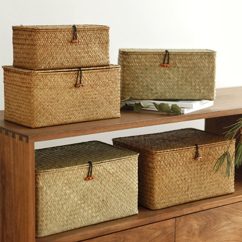 Hand Woven Laundry/Storage Baskets with Handles