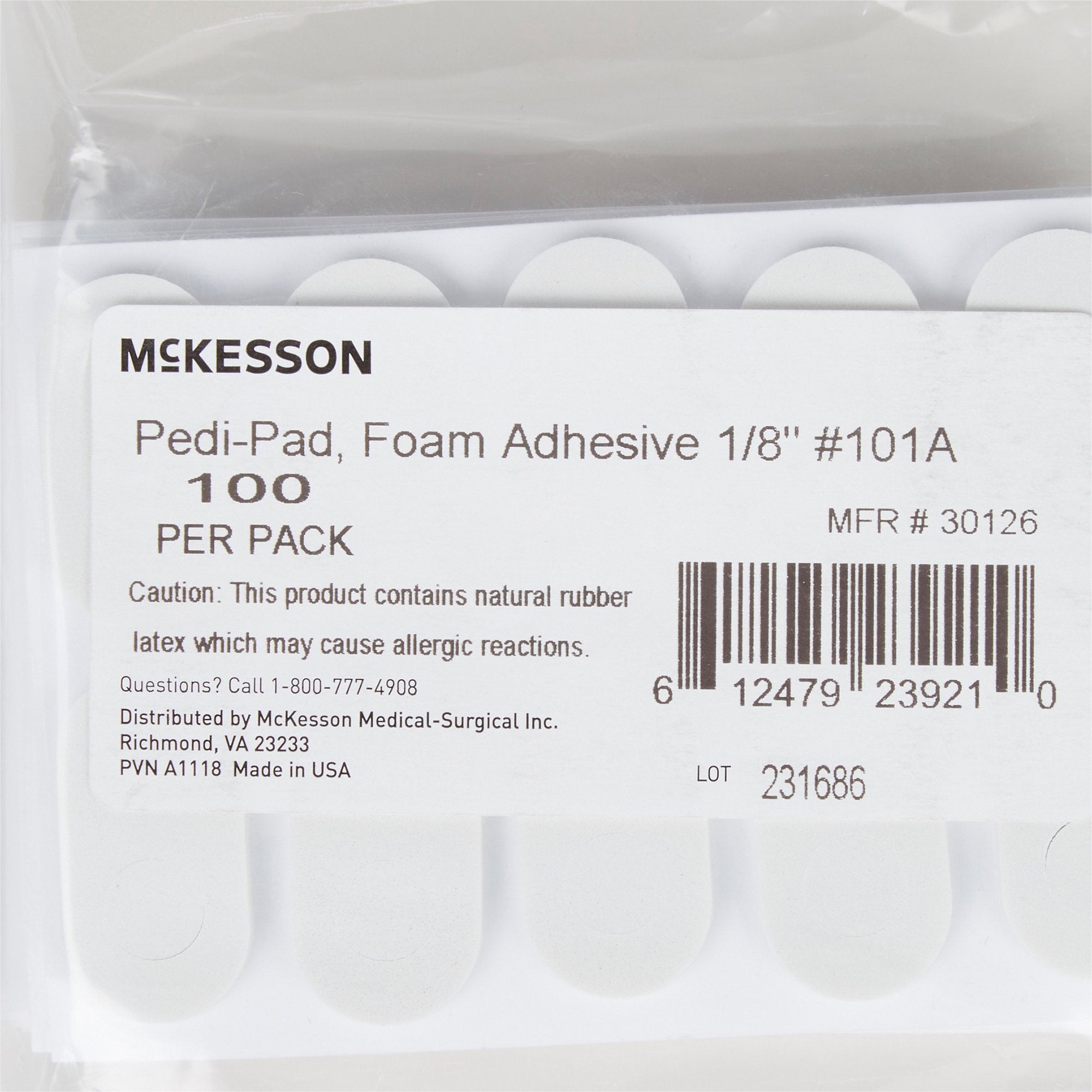 McKesson Pedi-Pad Adhesive Protective Pad, Size 101-A