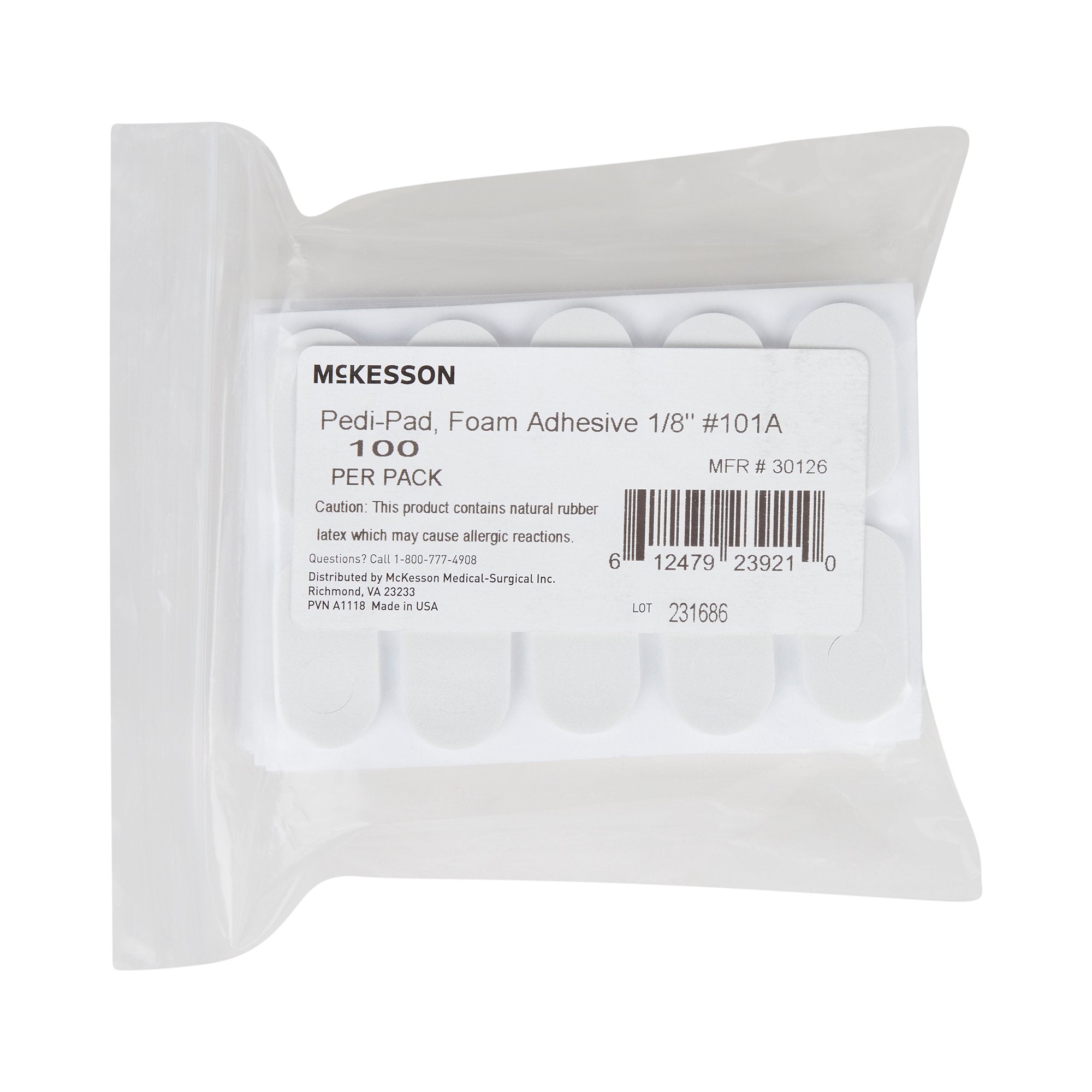 McKesson Pedi-Pad Adhesive Protective Pad, Size 101-A