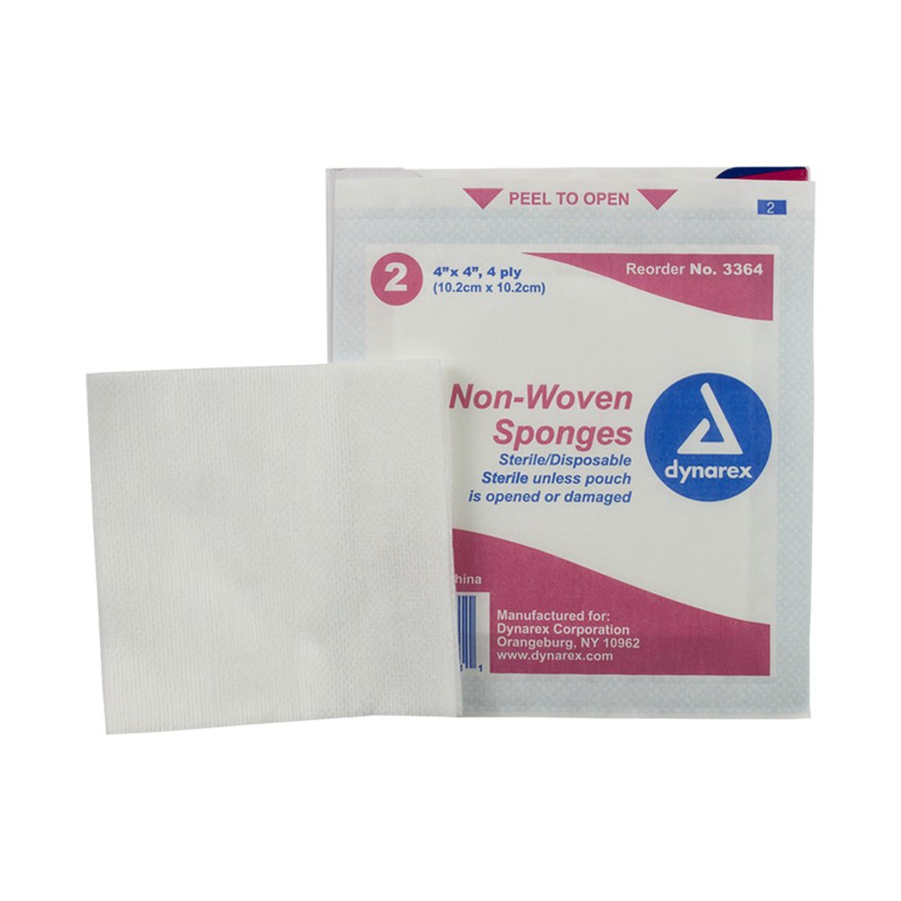 Dynarex? Sterile Nonwoven Sponge, 4 x 4 Inch