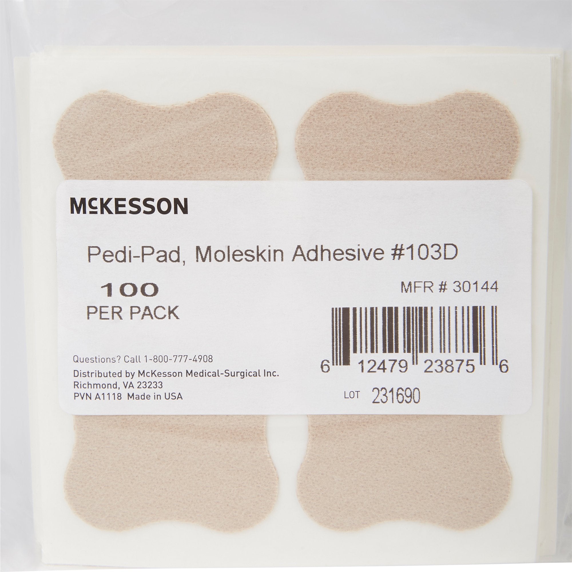 McKesson Pedi-Pad Beige Protective Pad, Size 103-D