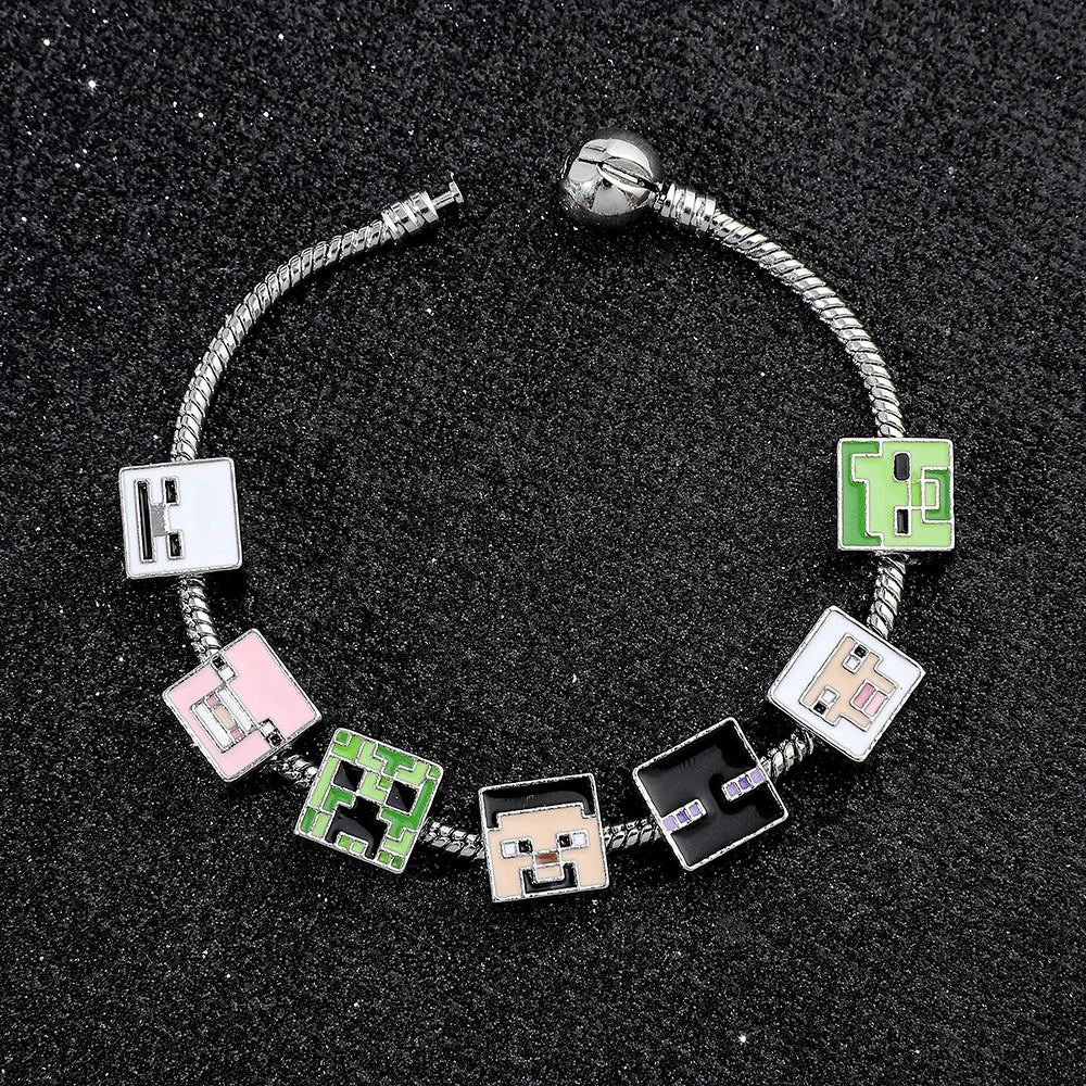 Game My World Fashion Beads Bracelet Square Cartoon Sheep Be ...