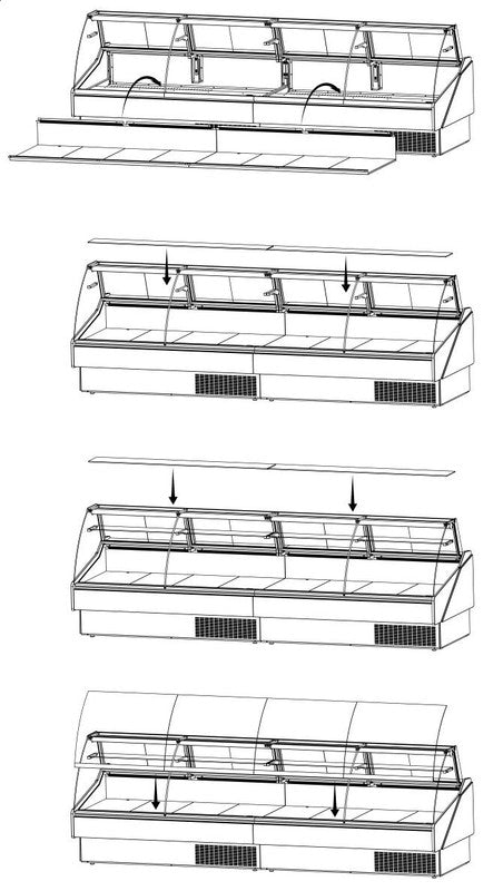 Hydra-Kool KFM-FG-100-S Fresh Meat Flat Glass Deli Case