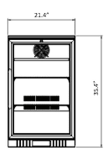 Kool-It KGM-7 Single Glass Door Cooler, 21.4