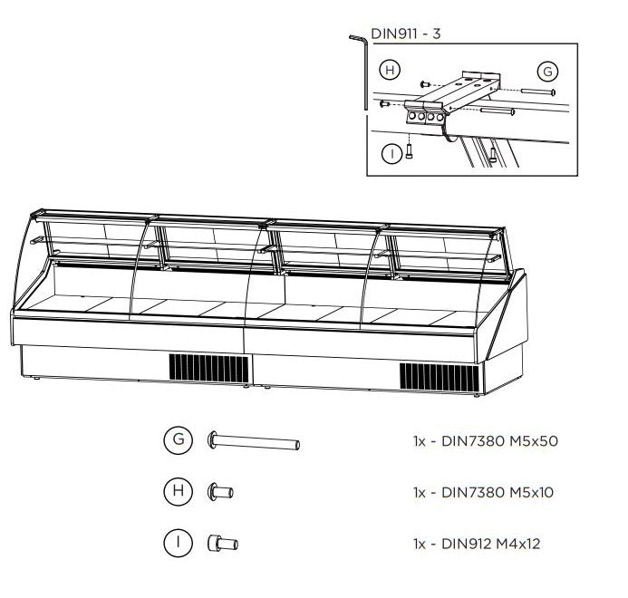 Hydra-Kool KFM-FG-100-S Fresh Meat Flat Glass Deli Case