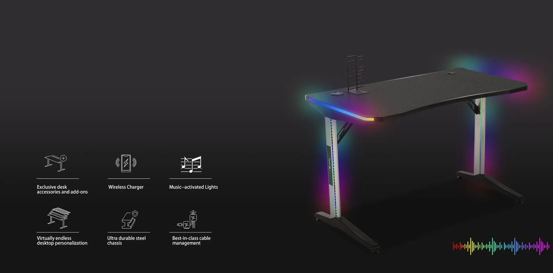 E-WIN RGB Gaming Desks
