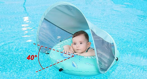 Mambobaby Self-Inflating Floating Bed with Canopy