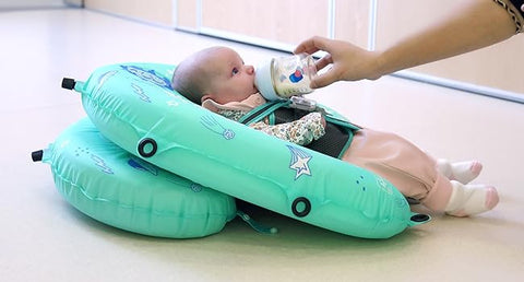 Mambobaby Self-Inflating Floating Bed with Canopy