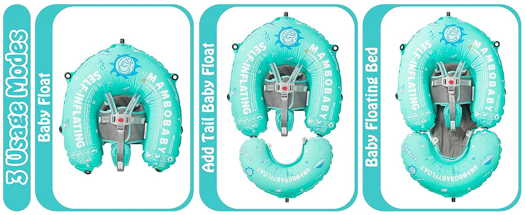 Mambobaby Self-Inflating Floating Bed with Canopy