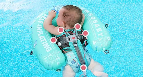 Mambobaby Self-Inflating Floating Bed with Canopy