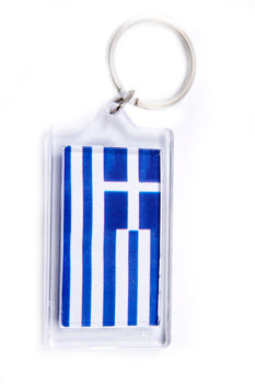 Greek Keychain - Flag - 1 pc