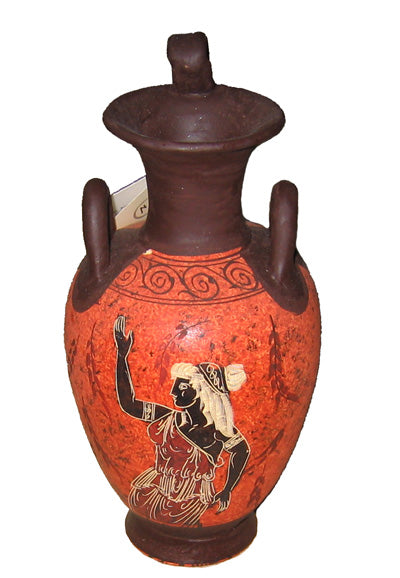 Greek Vase - Ceramic - 10' - Red - 1 pc