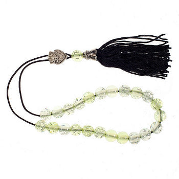 Worry Beads With Tassel - Lime With Sparkles - 1 pc.