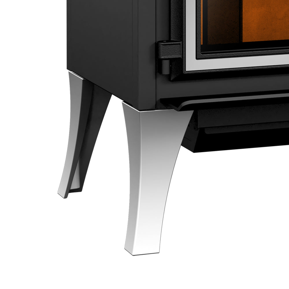 Empire Stove | Gateway 1700 Nickel Straight Legs with Ash Pan