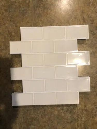 10 pc Stick goo stickgoo 3D wall tiles subway DIY high waterproof & heat resist
