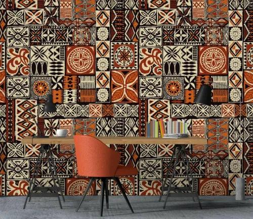 3D Brown Tile Pattern 26818NA Wallpaper Wall Murals Removable Wallpaper Fay