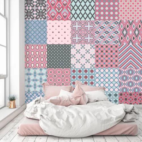 3D Colored Tiles 6756NA Wallpaper Wall Mural Removable Self-adhesive Fay