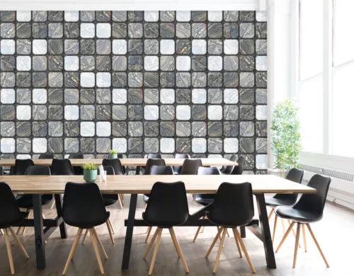 3D Gray Grid Tile G472 Wallpaper Wall Murals Removable Self-adhesive Coco