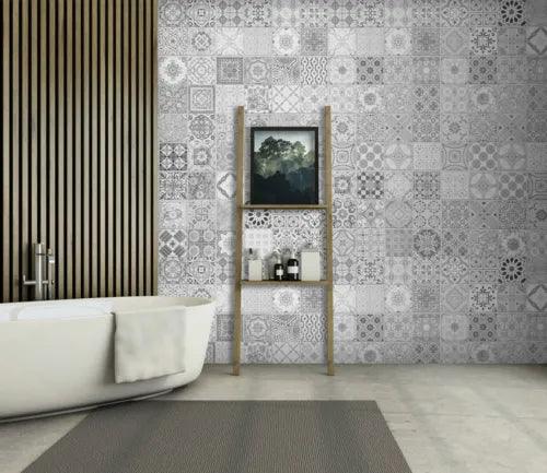 3D Grey Tile Pattern G11014 Wallpaper Wall Murals Removable Self-adhesive Honey