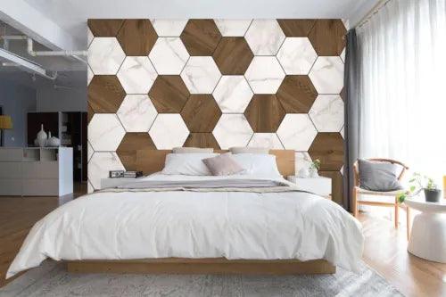 3D Hexagonal Tiles O1555 Wallpaper Wall Murals Removable Wallpaper Sticker Eve