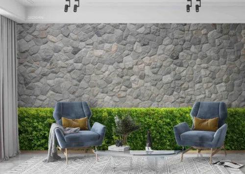 3D Stone Tree White Self-adhesive Removeable Wallpaper Wall Mural1 3014