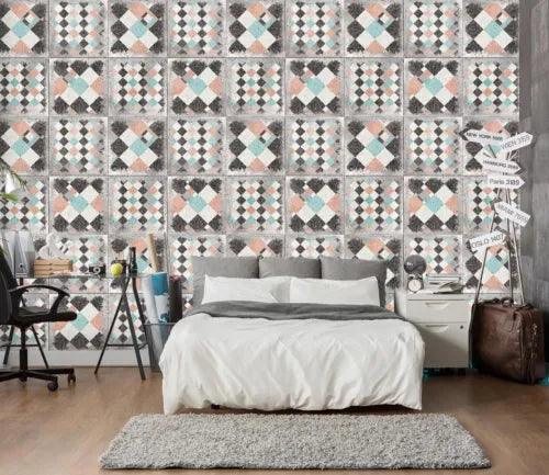 3D Tile Pattern G1481 Wallpaper Wall Murals Removable Self-adhesive Coco