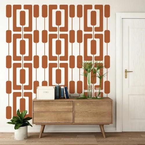 Mid Century Modern Wall Decals, Removable Geometric Decal