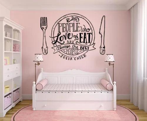 Wall Vinyl Sticker Pizza Pie Eat Dinner Cafe Food GA223