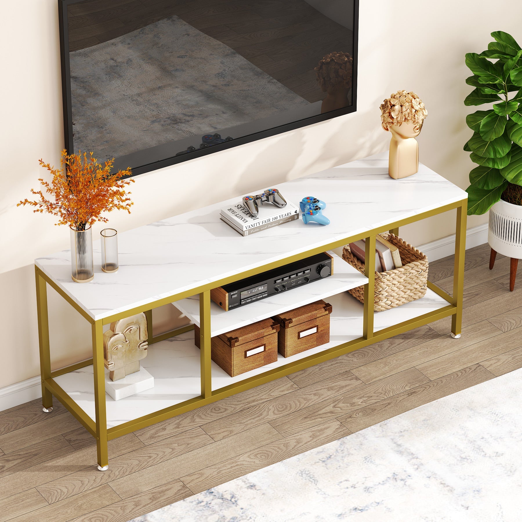 Tribesigns - TV Stand for 65-Inch TV, 59-Inch Modern TV Console Table