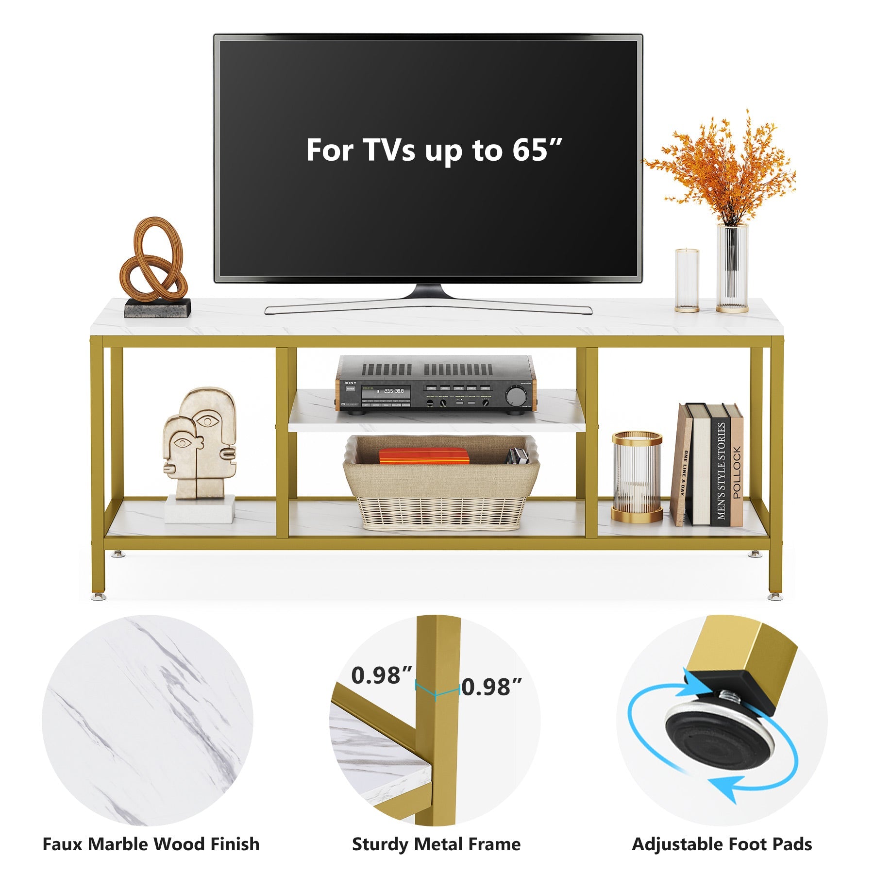 Tribesigns - TV Stand for 65-Inch TV, 59-Inch Modern TV Console Table
